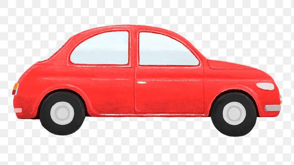 Png red car vehicle illustration, transparent background
