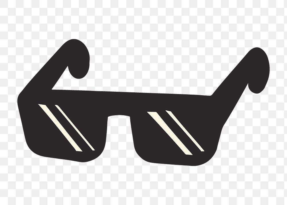 Sunglasses png, retro illustration, transparent background