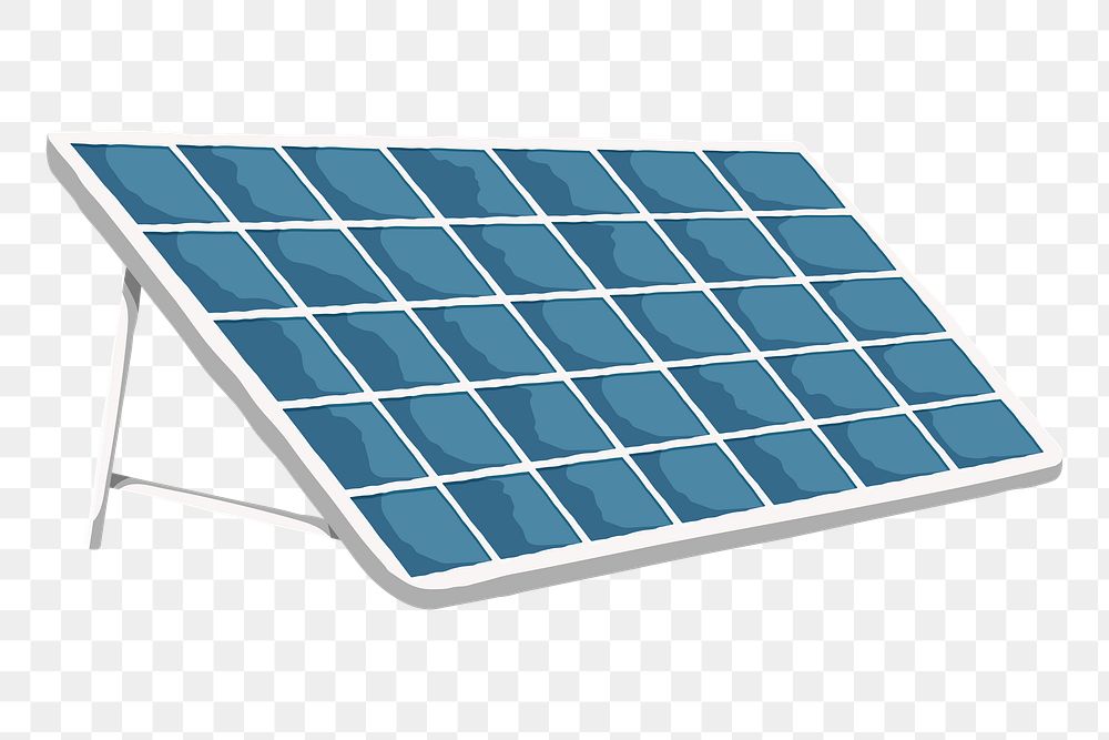 Solar panel png environment illustration, transparent background