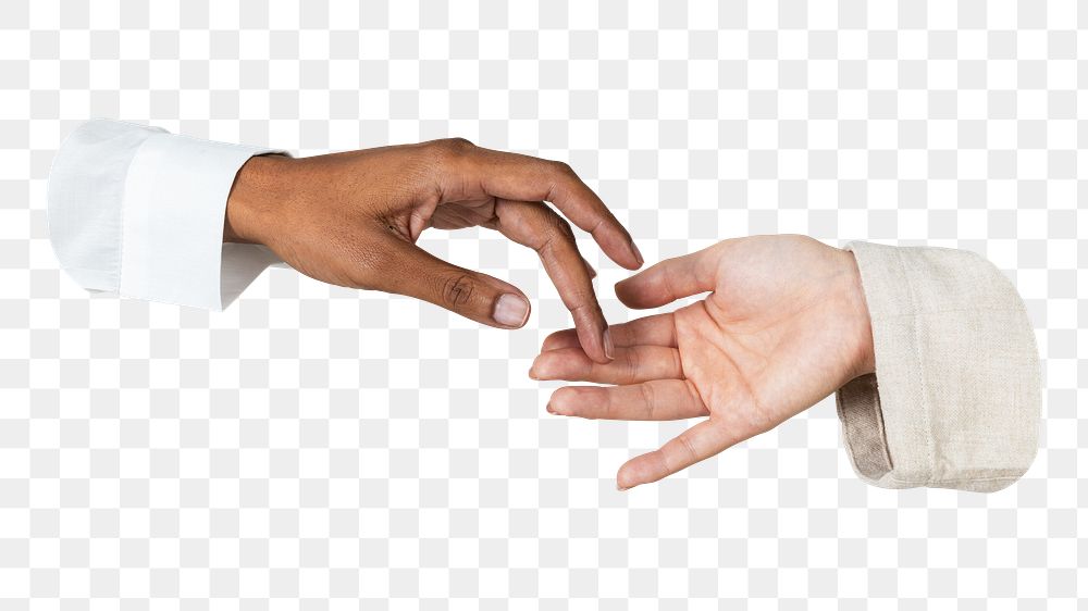 Holding hands png image on transparent background