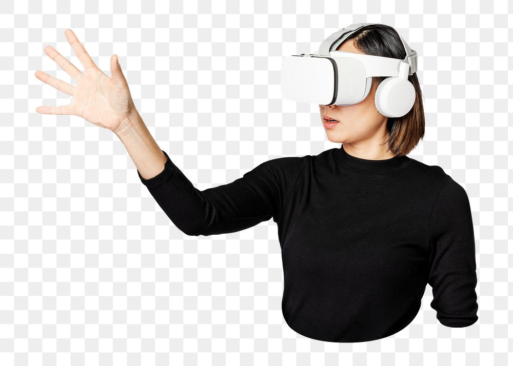 Png virtual reality headset, technology image on transparent background