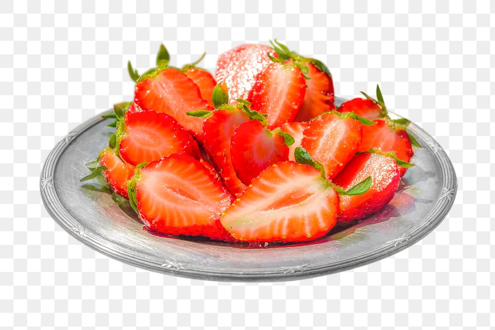 PNG strawberries, collage element, transparent background