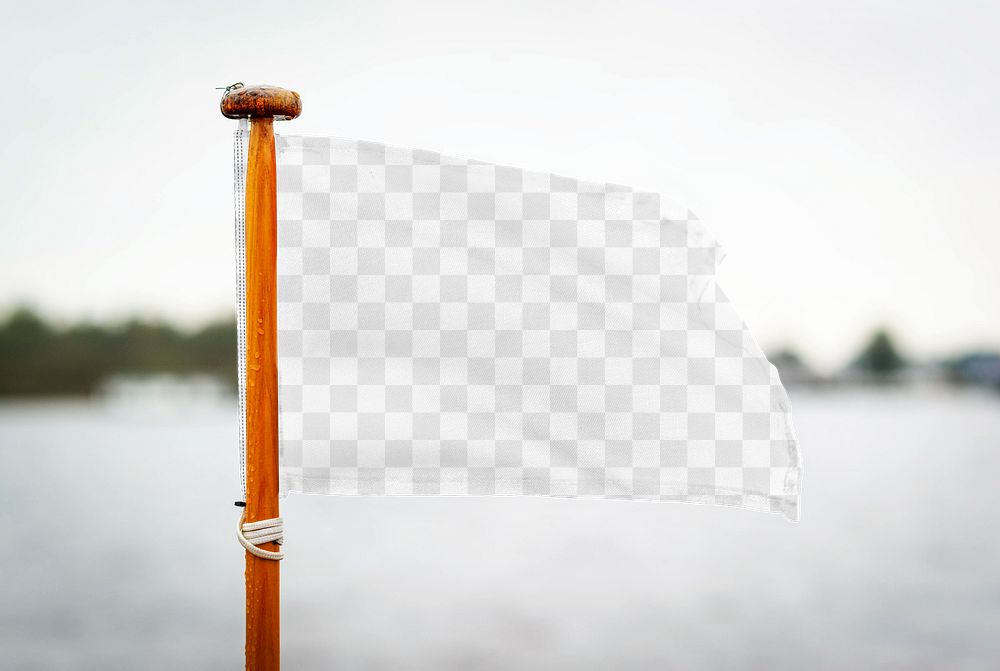 Flag mockup png, transparent design