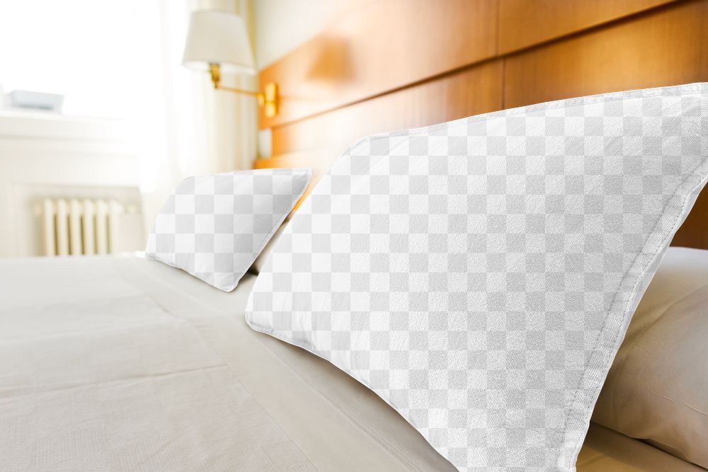Pillowcase png mockup, transparent design