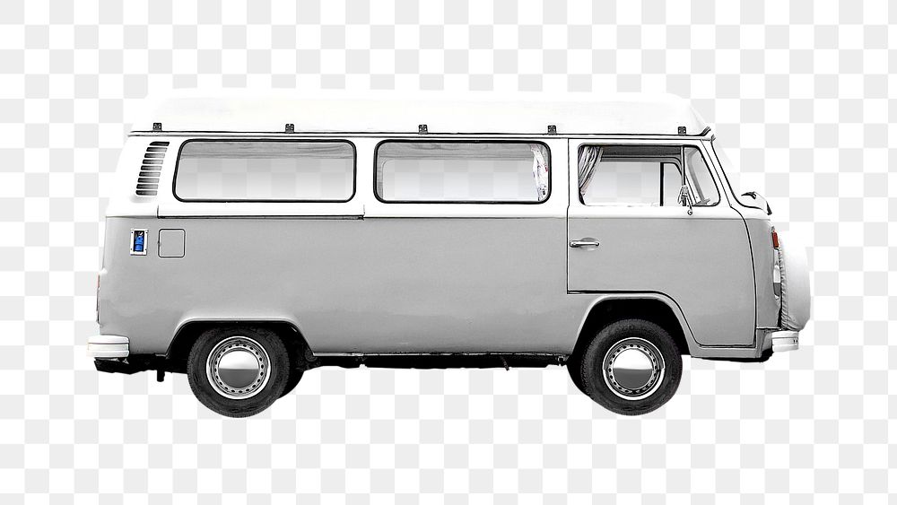 Vintage camping van png, transparent background