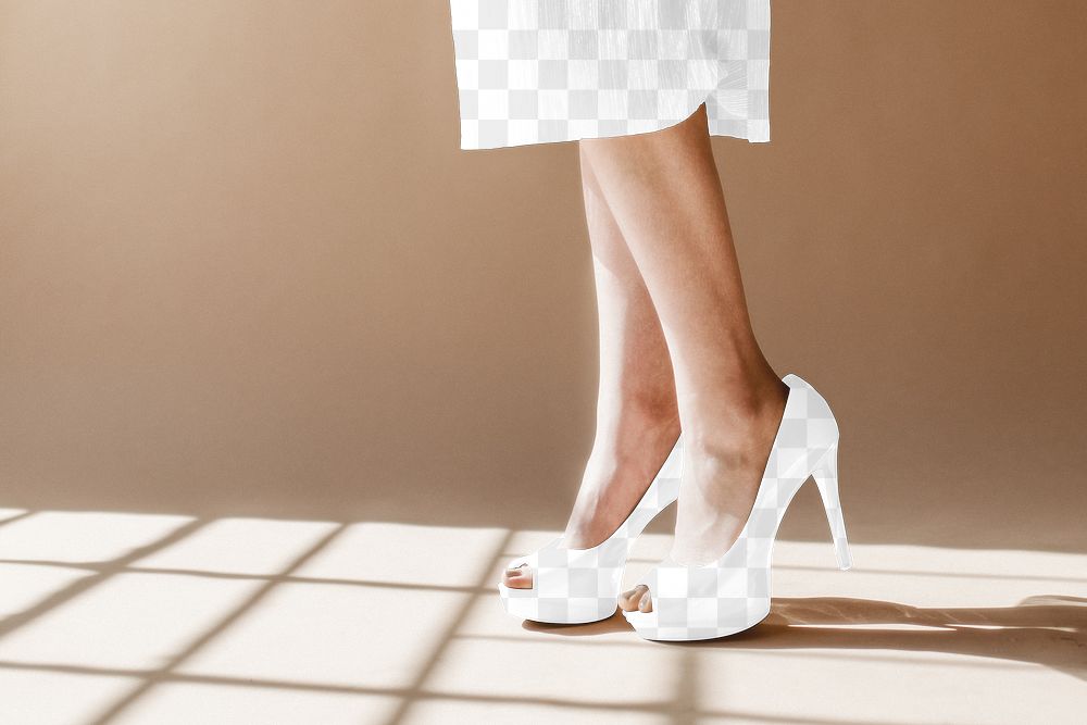 Women's high heels png mockup, shoes & footwear, transparent design