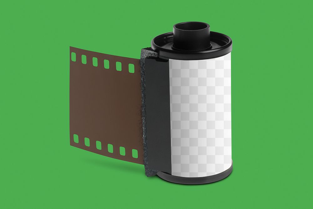 35mm camera film  png mockup, transparent design