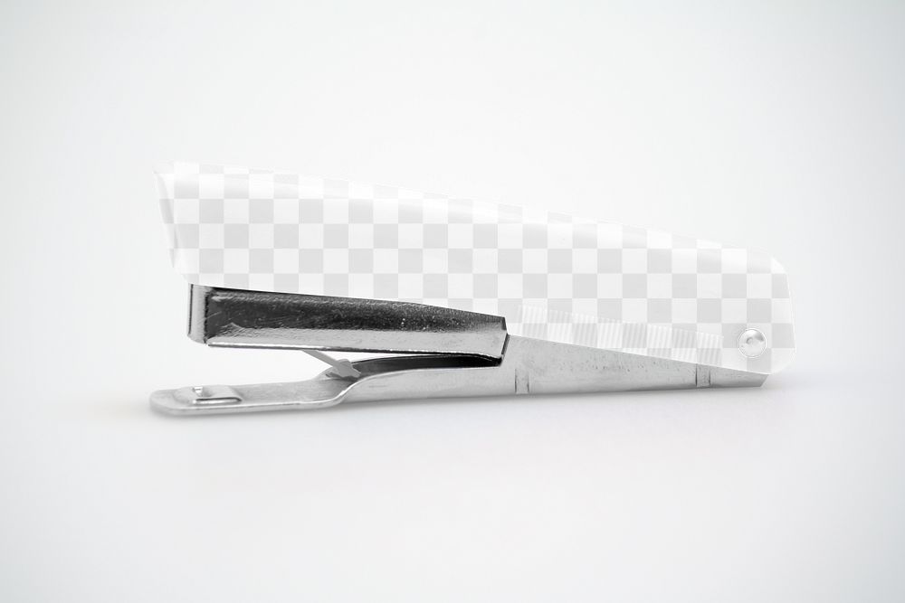 Realistic stapler png mockup, office stationery, transparent design