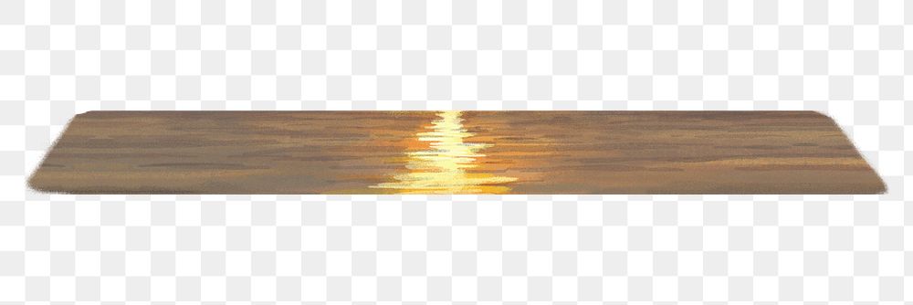 PNG water sunset paint texture, transparent background