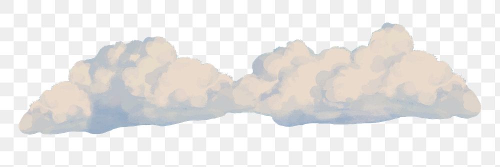 PNG cloud paint texture, transparent background