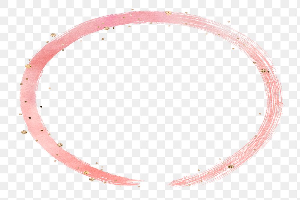 Oval frame png pink, transparent background