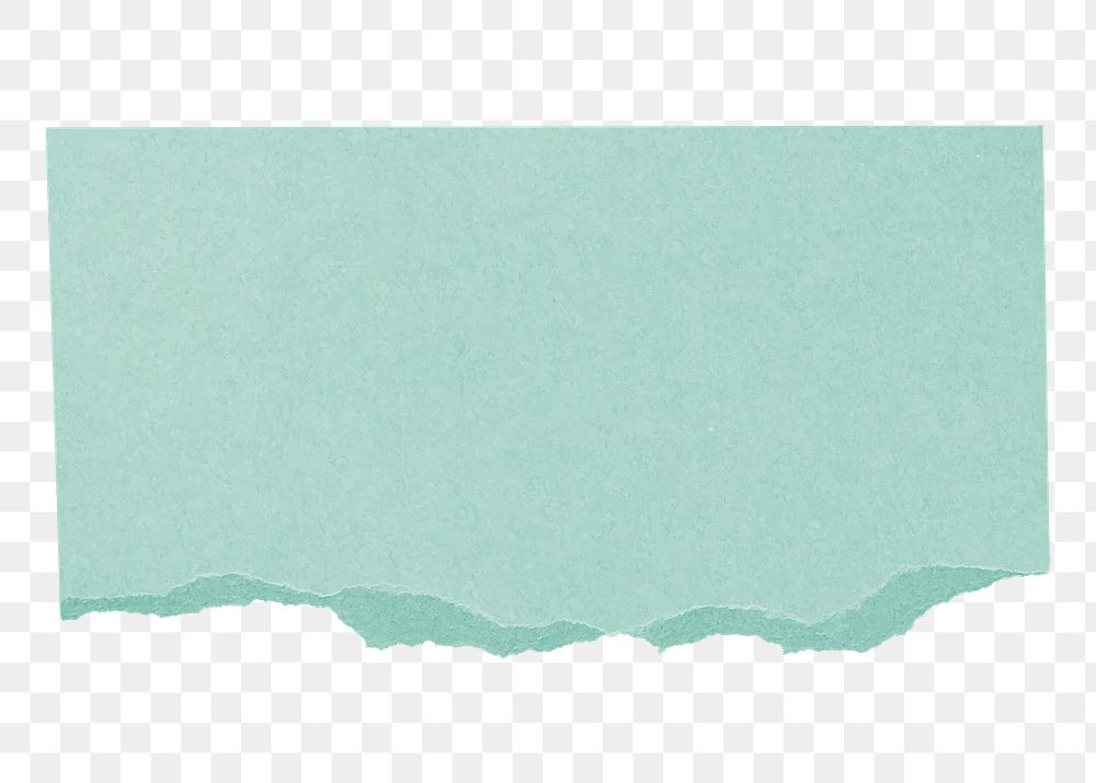 PNG rectangular green paper element, scrap notepaper transparent background
