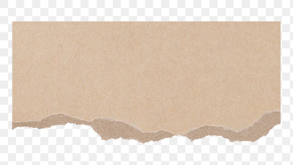 PNG rectangular craft paper element, brown scrap notepaper transparent background