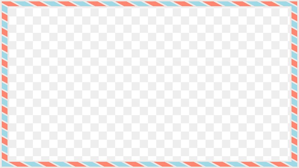 PNG colorful striped border frame, transparent background