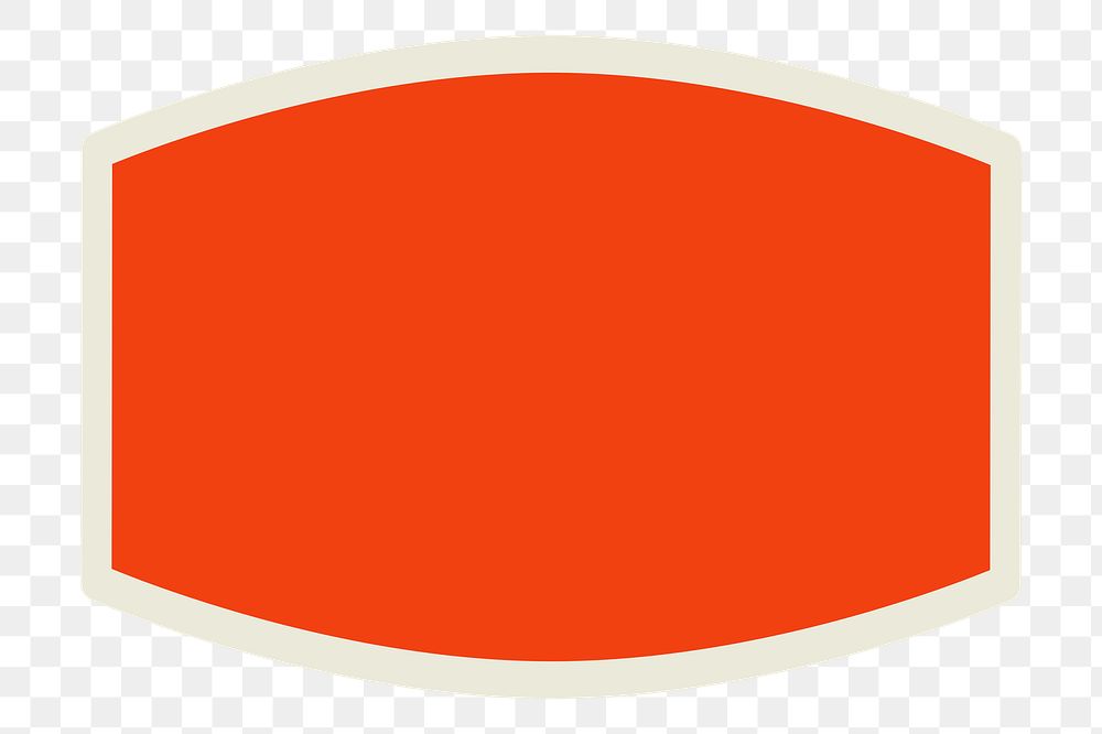 PNG red rectangle badge, transparent background