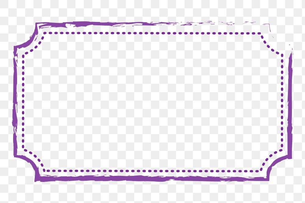 PNG purple textured line badge, transparent background