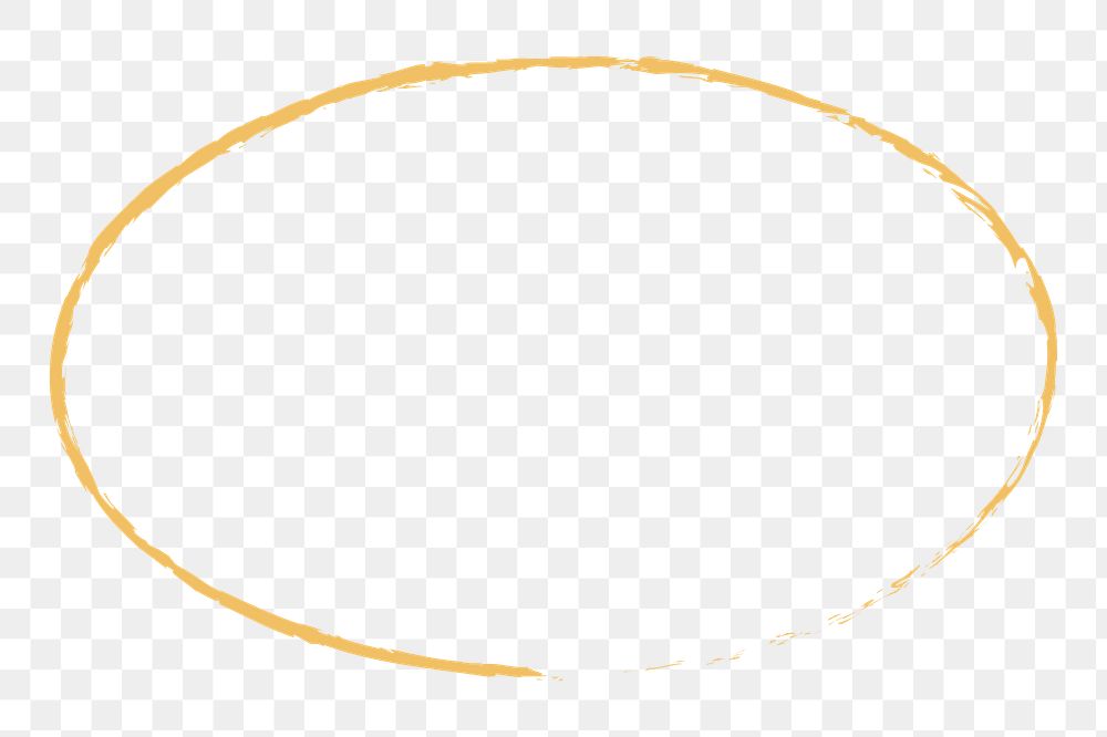 PNG yellow oval textured line, transparent background