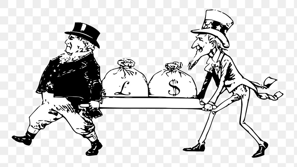 PNG Investment cartoon vintage  illustration, transparent background. Free public domain CC0 image.