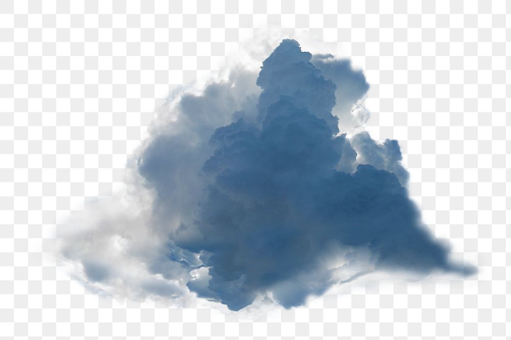 PNG cloud collage element, transparent background