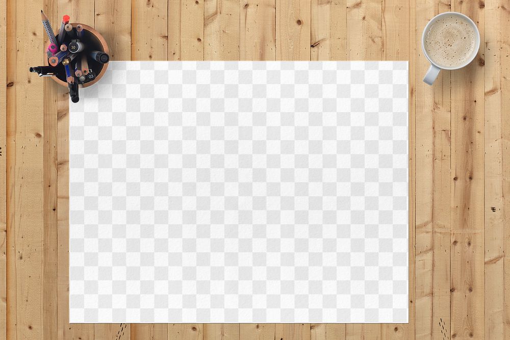 Paper png mockup, transparent design