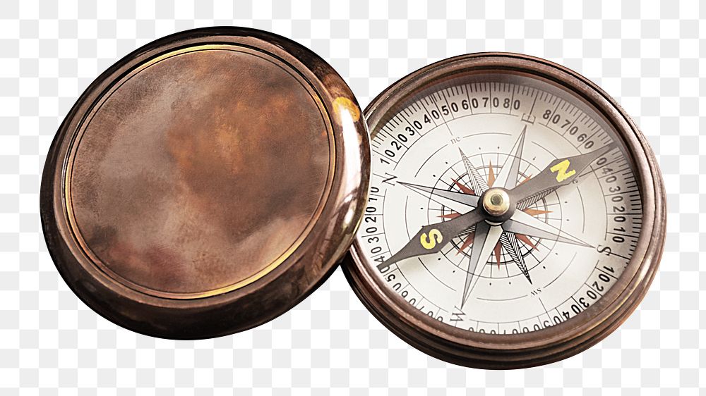 Compass png collage element, transparent background. Remixed by rawpixel. 
