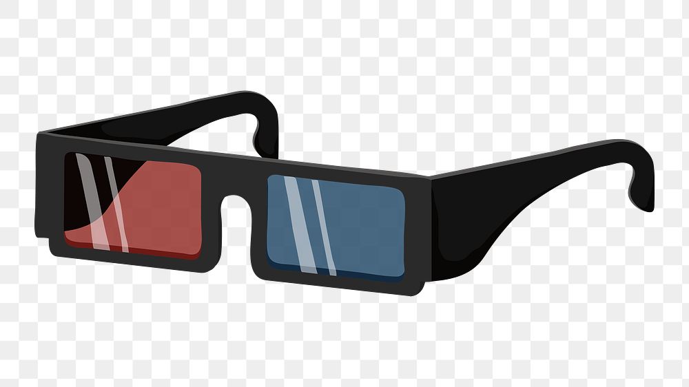 PNG 3d movie glasses, transparent background