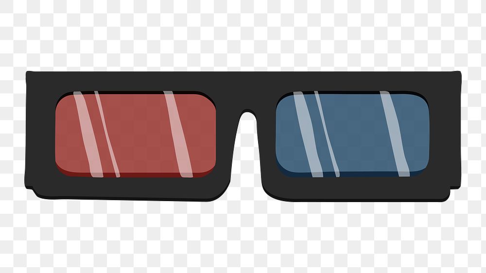 PNG 3d movie glasses, transparent background