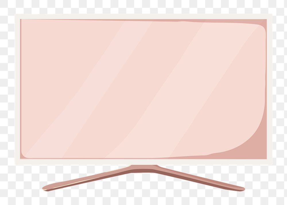 Pink png tv screen, transparent background