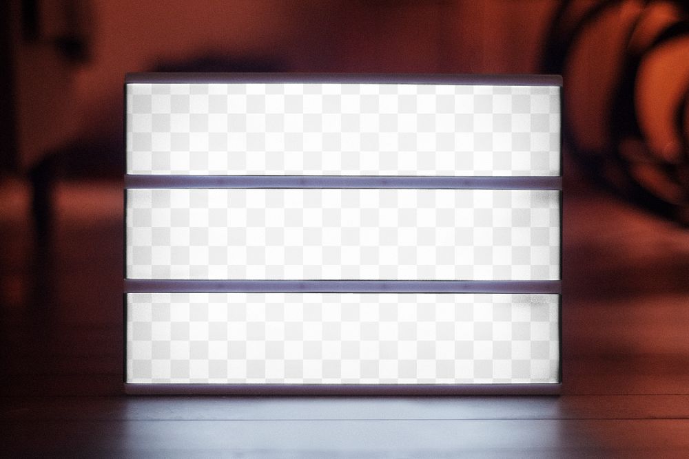Cinema lightbox png mockup, transparent design