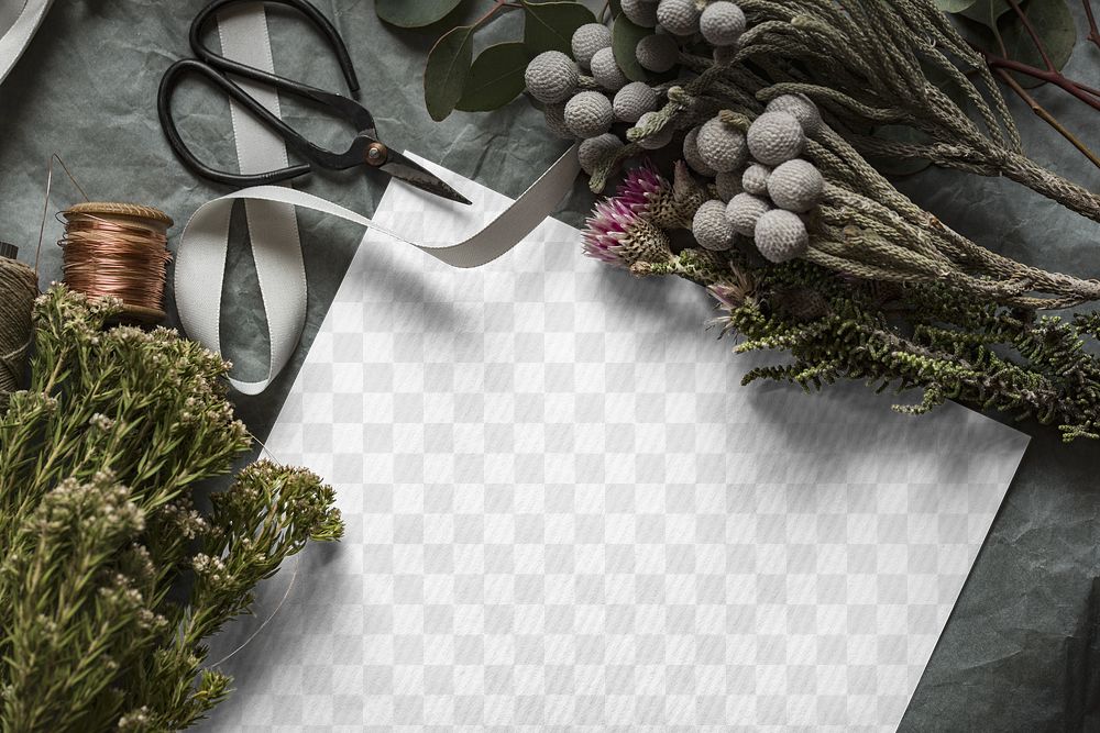 Paper png mockup, transparent design