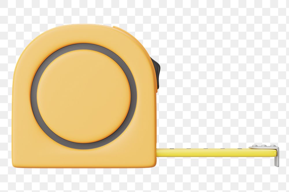 PNG 3D tape measure, element illustration, transparent background