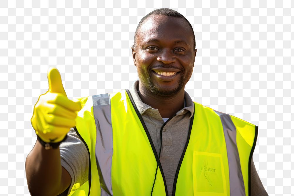 Hardhat helmet smile adult.  PNG with transparent background.