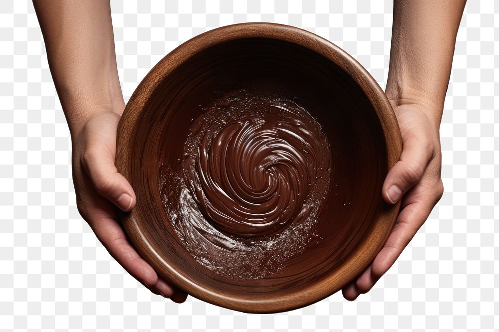 Bowl hand sachertorte chocolate. AI generated Image by rawpixel.