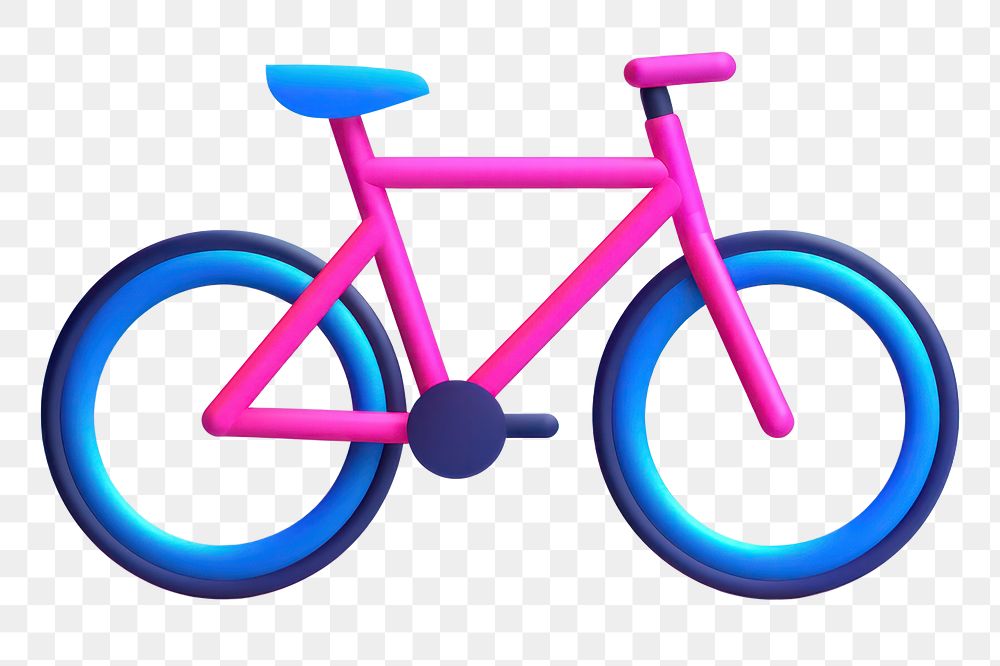 Bicycle vehicle wheel transportation.  PNG with transparent background.