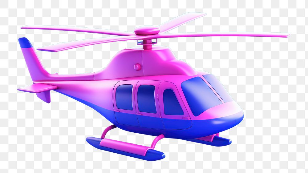 Helicopter aircraft airplane vehicle.  PNG with transparent background.