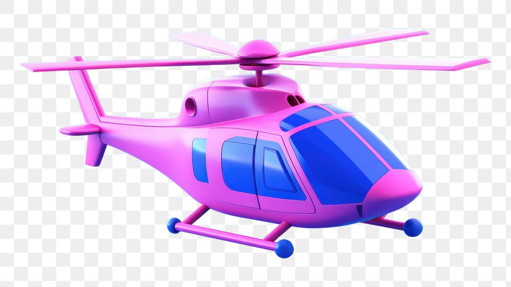 Helicopter aircraft airplane vehicle.  PNG with transparent background.