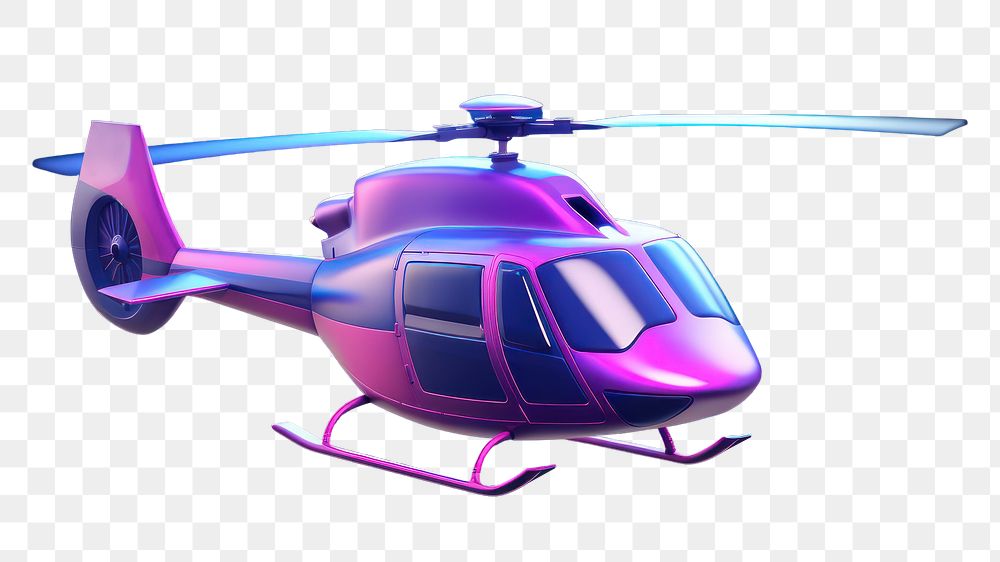 Helicopter aircraft vehicle transportation.  PNG with transparent background.