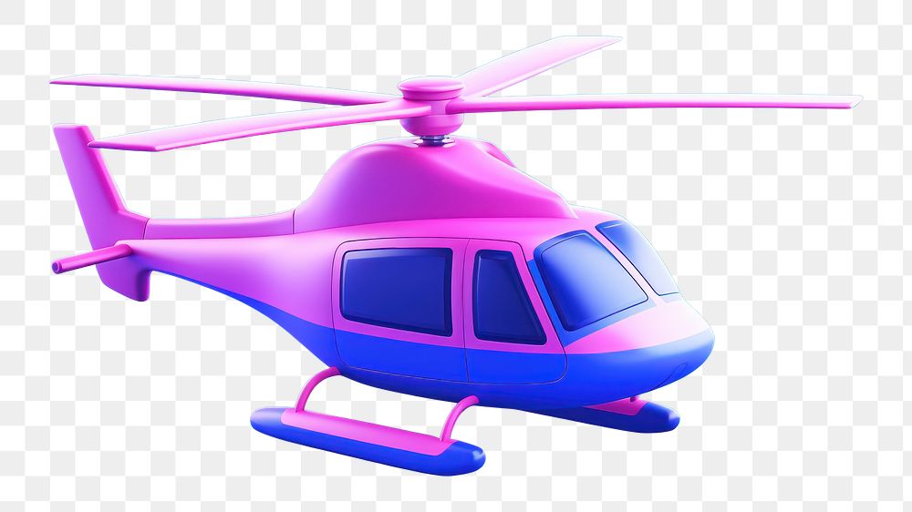 Helicopter aircraft airplane vehicle.  PNG with transparent background.