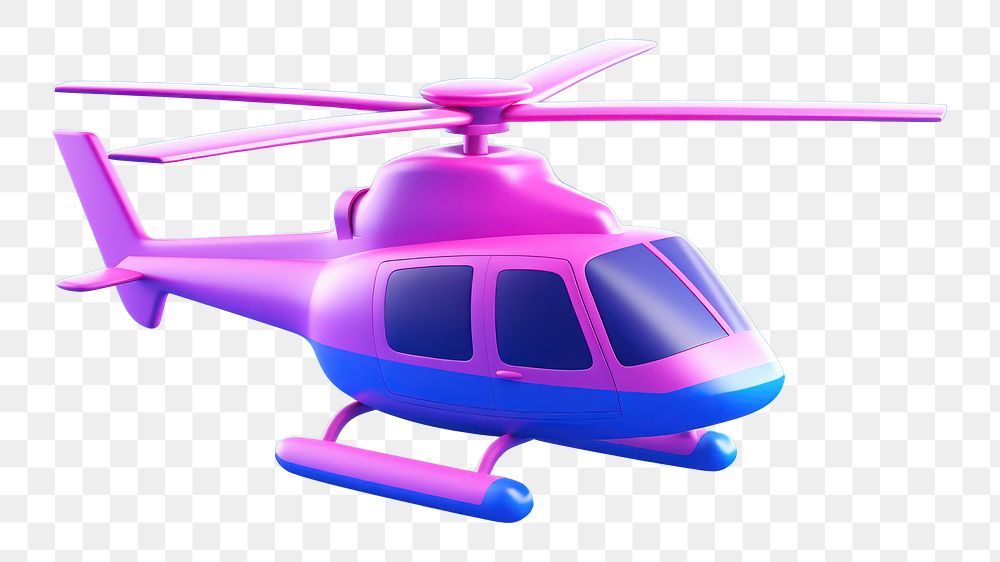 Helicopter aircraft airplane vehicle.  PNG with transparent background.