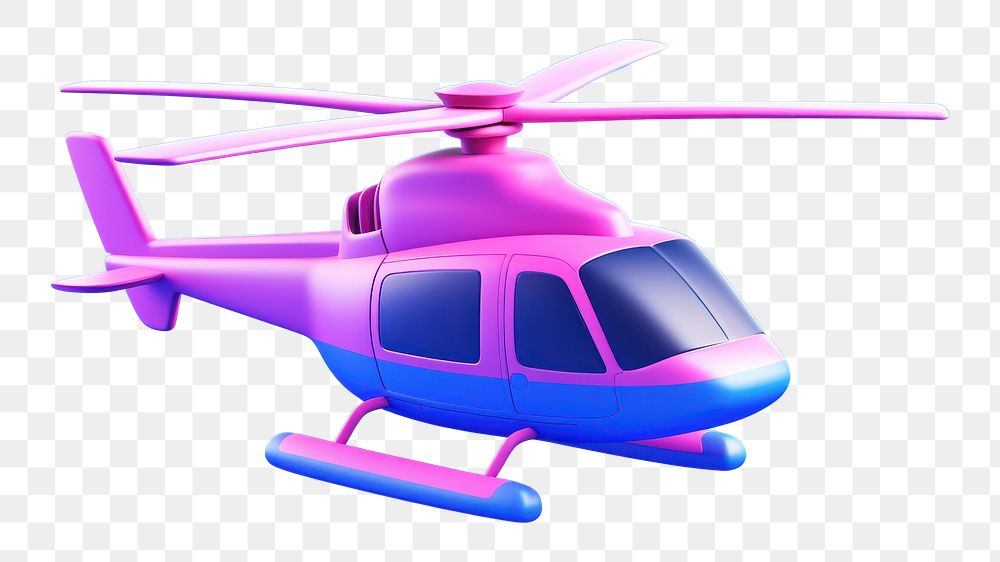 Helicopter aircraft airplane vehicle.  PNG with transparent background.