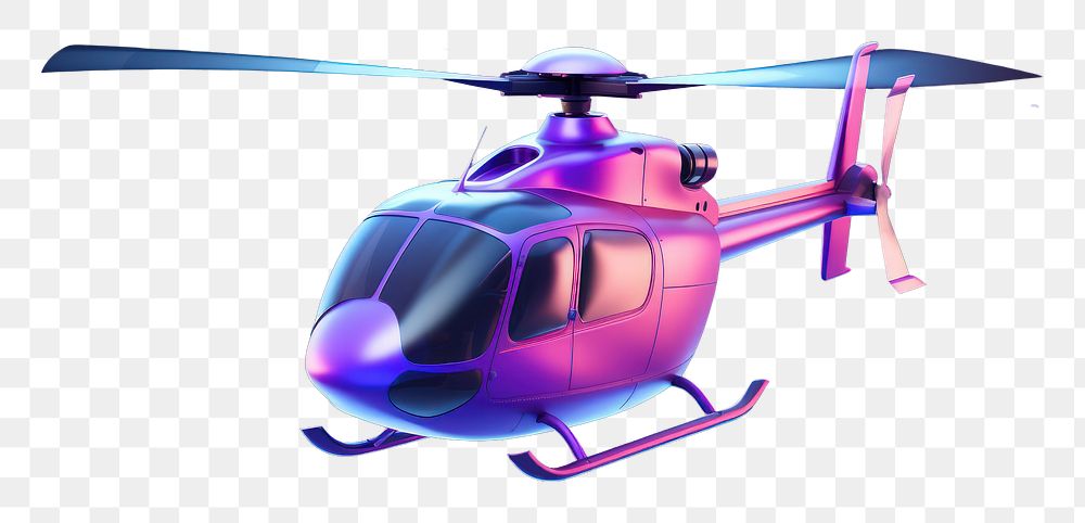 Helicopter aircraft vehicle transportation.  PNG with transparent background.