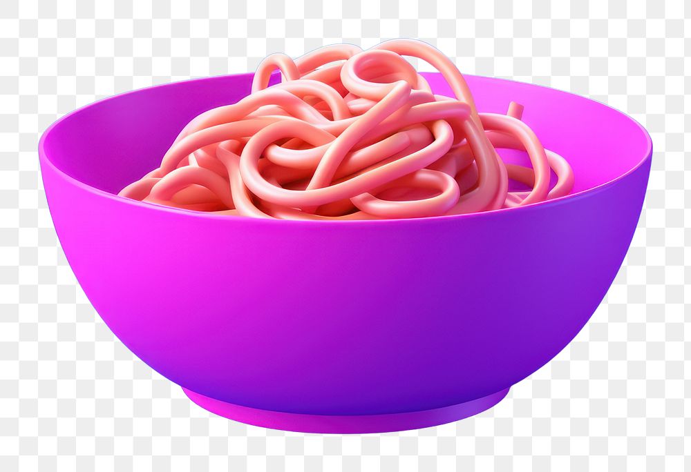 Spaghetti noodle pasta food.  PNG with transparent background.