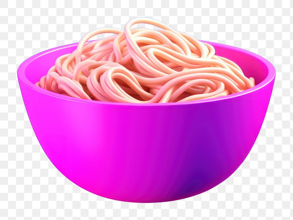 Spaghetti noodle pasta food.  PNG with transparent background.