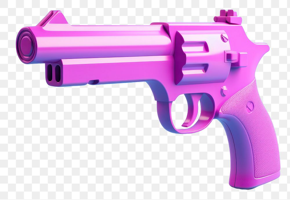 Handgun weapon aggression appliance.  PNG with transparent background.