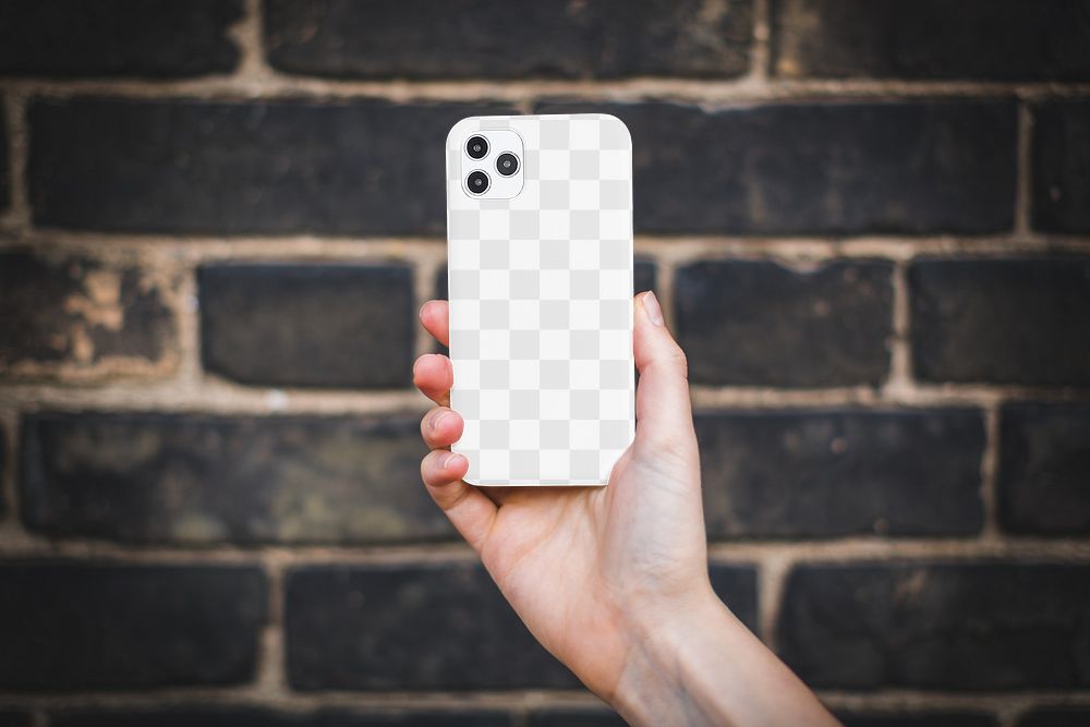 Phone case png transparent mockup