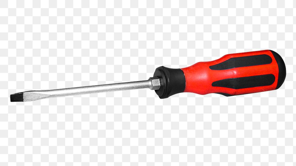 Png red and black screwdriver, transparent background
