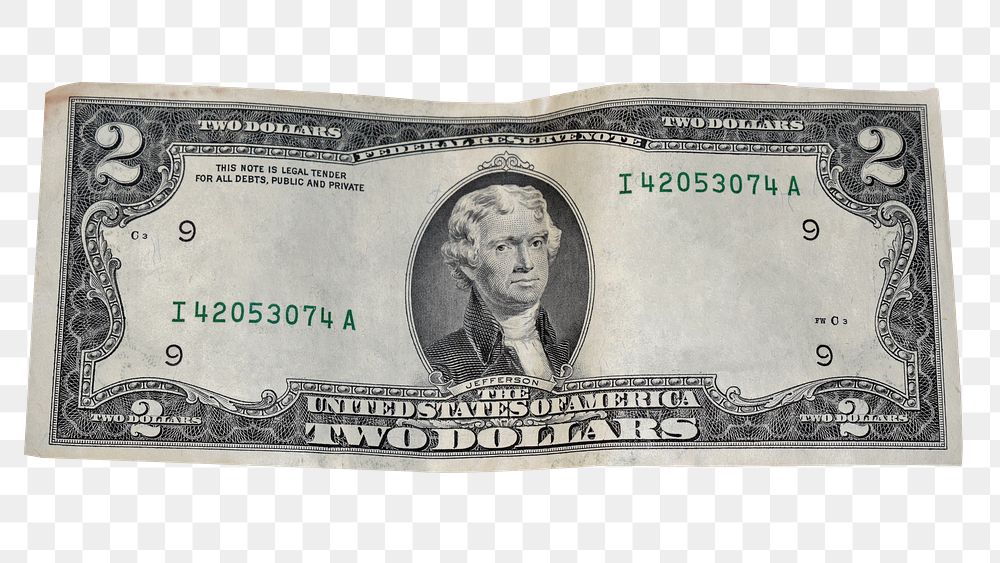 U.S. dollar png money sticker, transparent background