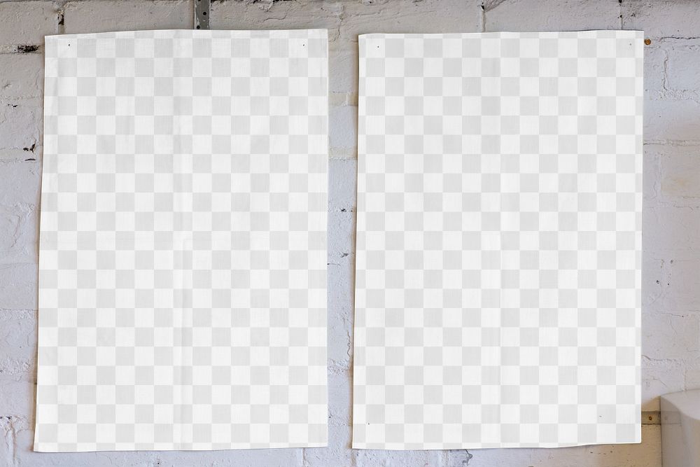 Wall poster png mockup, transparent design