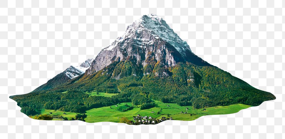 Png Switzerland nature mountain landscape, transparent background