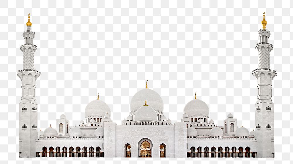 Png Sheikh Zayed mosque in UAE, transparent background
